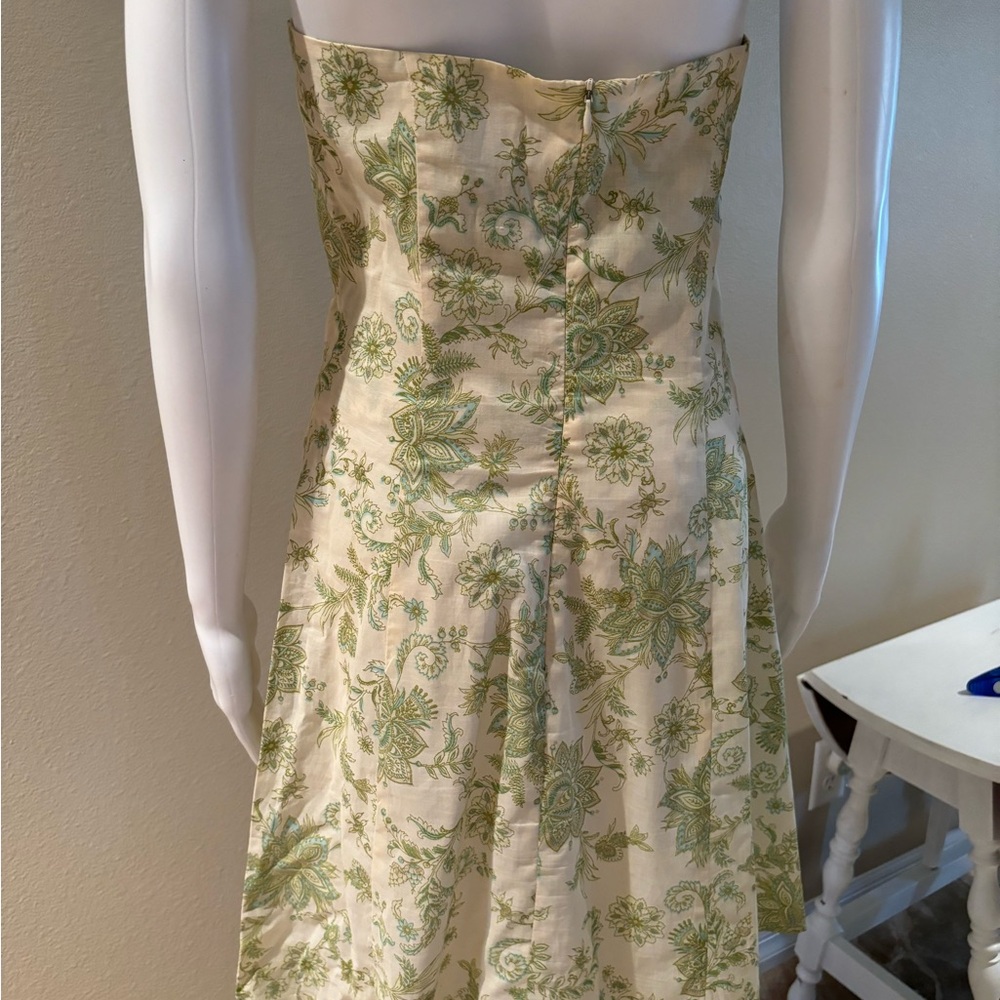 Robin Jordan green and gold strapless dress 4 - Picture 4 of 6